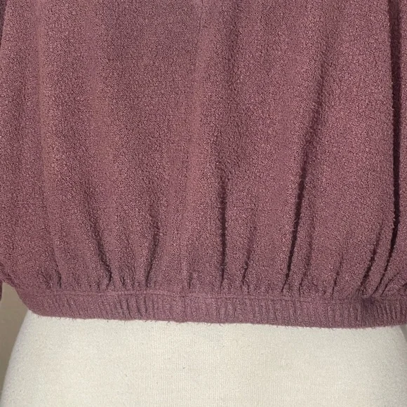 Urban outfitters out from under too small cropped long balloon sleeve boho fuzzy - Picture 3 of 8